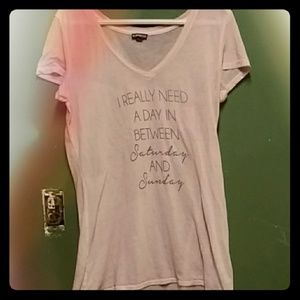 Express funny saying v neck shirt